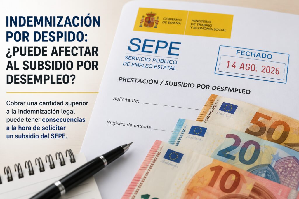 ¿Cobrar una indemnización por despido superior a la legal puede afectar al subsidio por desempleo?