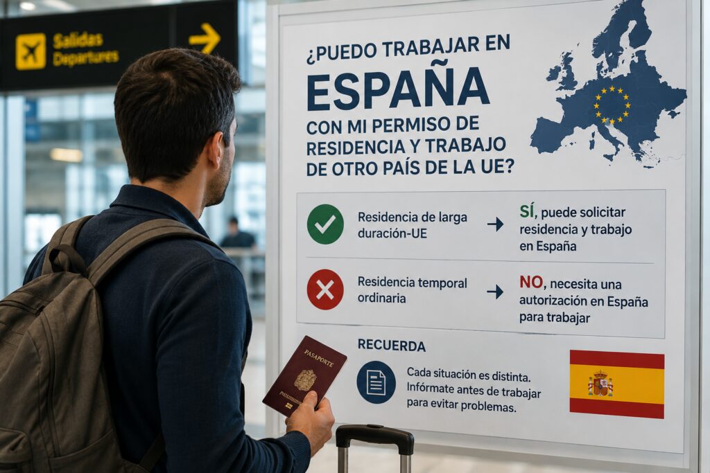 Tengo permiso de residencia y trabajo en un país de la UE: ¿puedo trabajar directamente en España?
