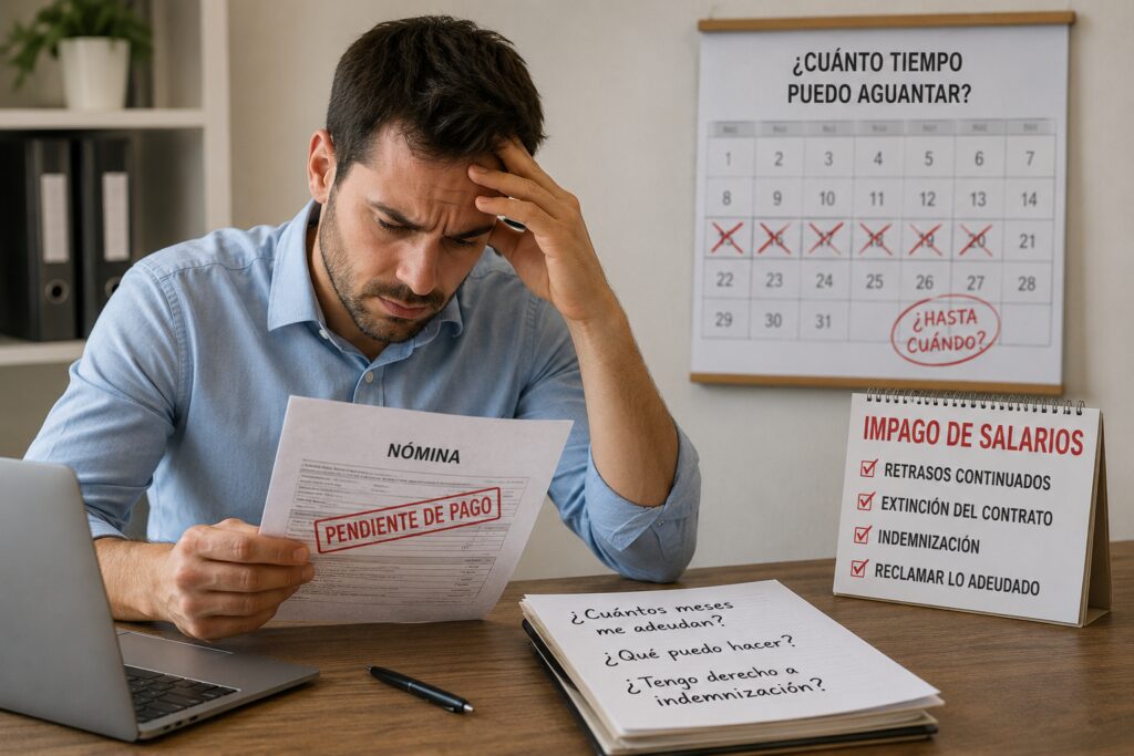 ¿Cuántos meses puede deberme la empresa de salario? ¿Tengo que seguir trabajando sin cobrar?