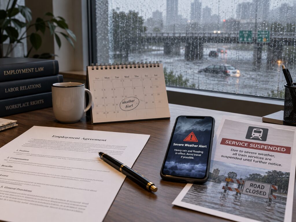 ¿No puedes acudir al trabajo por lluvias, inundaciones o una alerta? Puedes tener derecho a un permiso retribuido