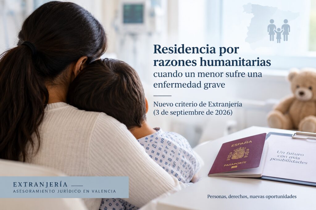 Residencia por razones humanitarias cuando un menor sufre una enfermedad grave: nuevo criterio de Extranjería