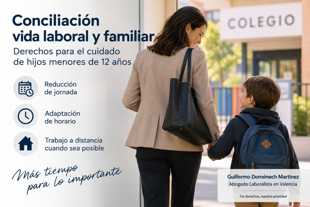 Cuidado de hijos menores de 12 años: ¿puedo reducir mi jornada o cambiar mi horario de trabajo?